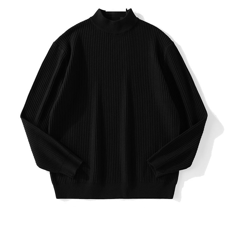 Herren Feinstrickpullover mit Stehkragen – Norvane