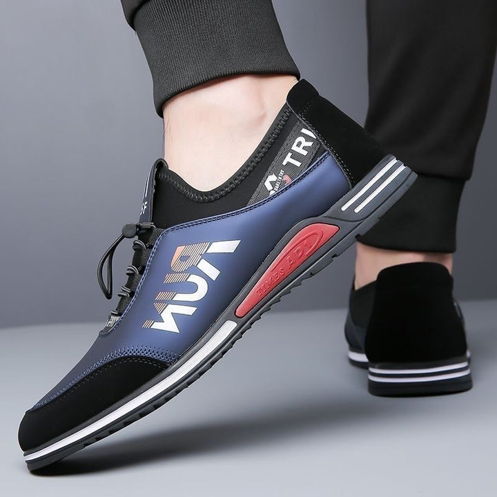 Herren Slip-On-Sneaker mit elastischer Schnellzug-Schnürung und neoprenem Komfortkragen Echoarhiv