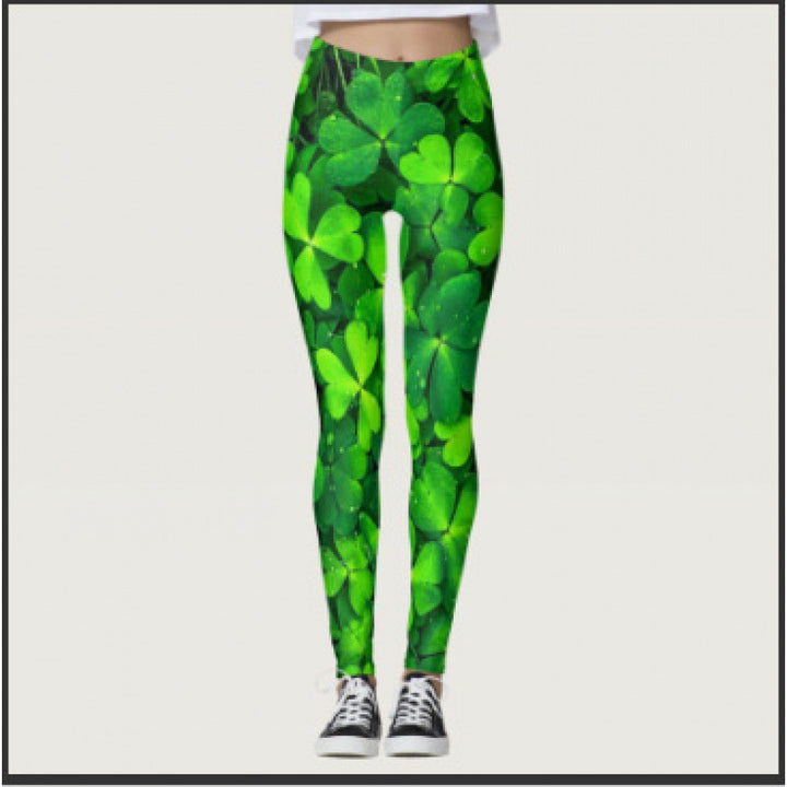 Damen Gemusterte Weihnachtsleggings Echoarchiv