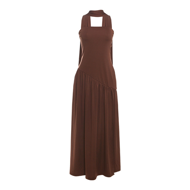 Damen Elegantes Maxikleid mit schulterfreier Silhouette und raffiniertem Schlitz Echo Archiv