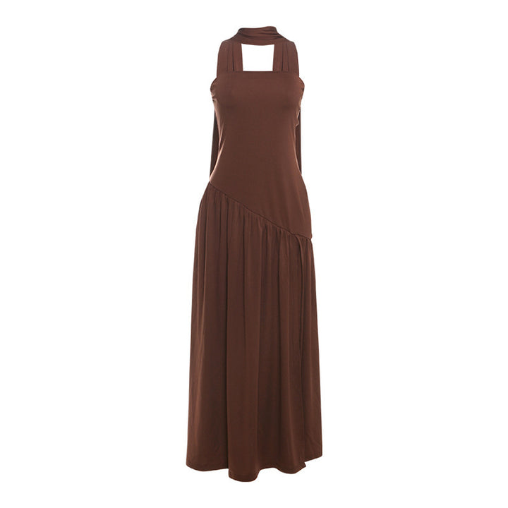 Damen Elegantes Maxikleid mit schulterfreier Silhouette und raffiniertem Schlitz Echo Archiv