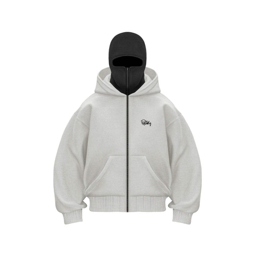 Unisex Kapuzen-Sweatjacke mit vollem Reißverschluss und enganliegender Kapuze – Auréline