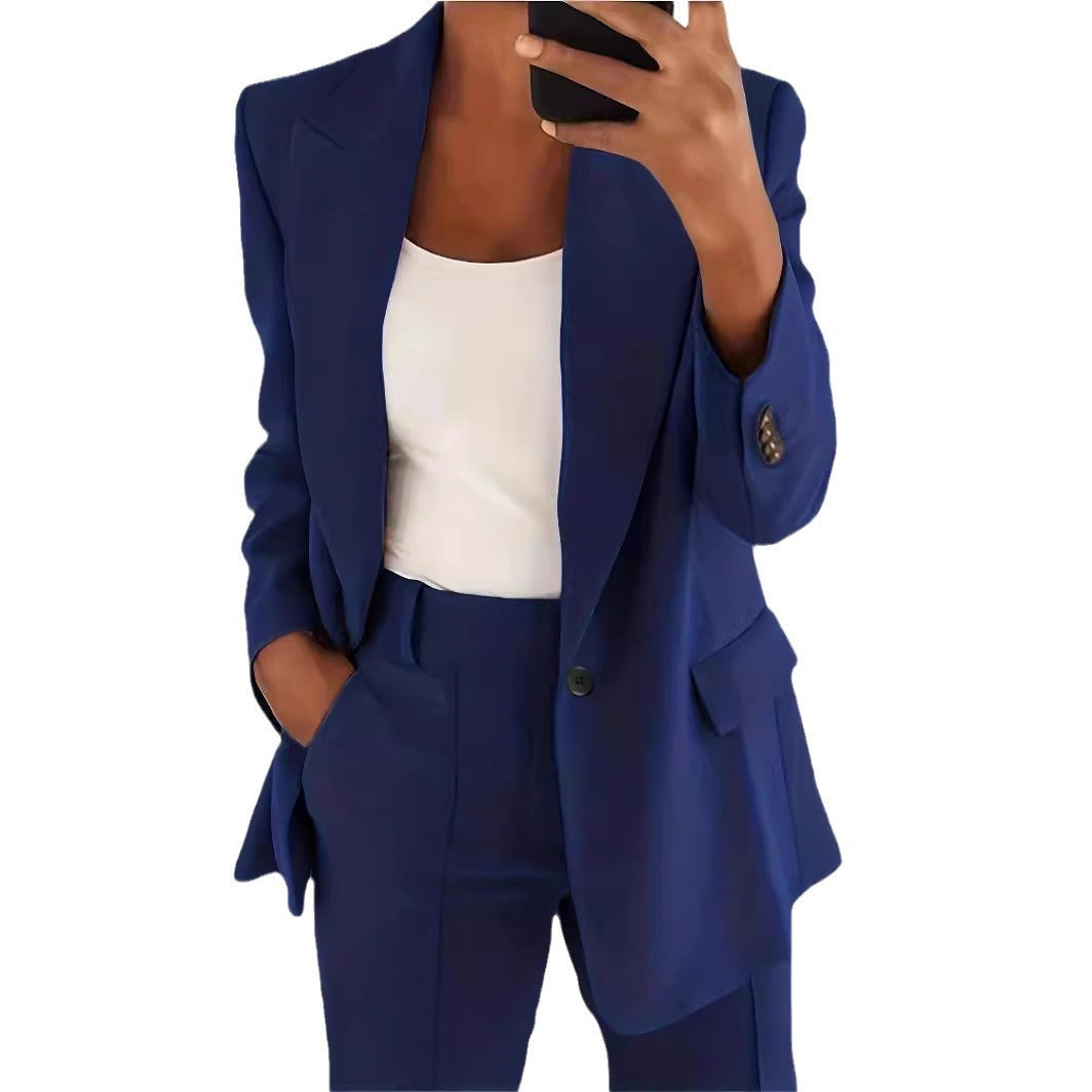 Damen nan taillierter Blazer-Hosen Businessanzug aus Stretchstoff Echo Archiv
