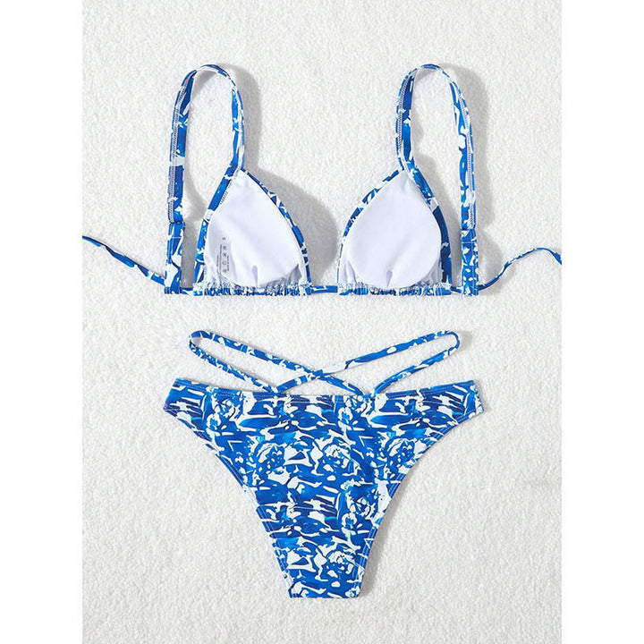 Damen Triangel-Bikini mit verstellbaren Trägern und stylischem Farbmustermix Echo Archiv