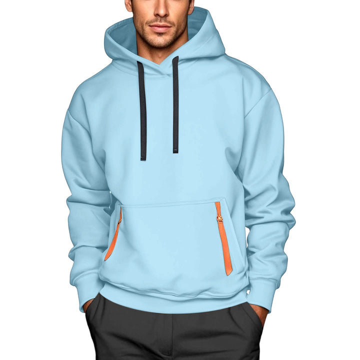 Herren sportlicher Kapuzenpullover mit stylischen Reißverschlusstaschen Echoarchiv