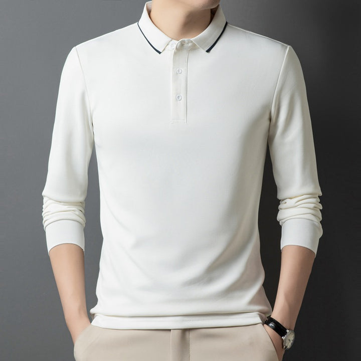 Damen Poloshirt mit langem Arm und Knopfdetails Echo Archiv