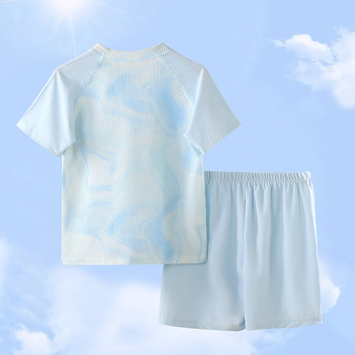 Damen nan UV-Schutz Bade-Set mit Kurzarm-Rashguard und elastischen Badeshorts Echo Archiv