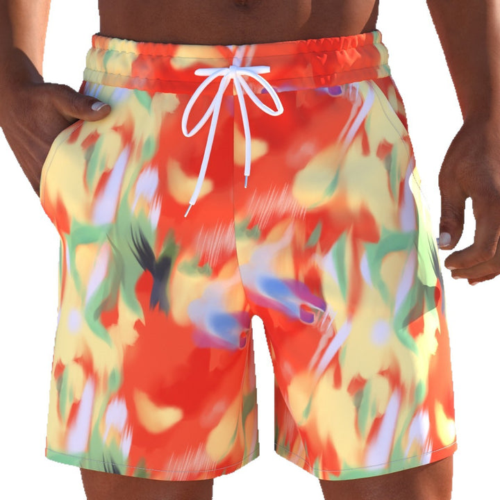 Herren Badeshorts mit animalischem Muster und elastischem Bund Echo Archiv
