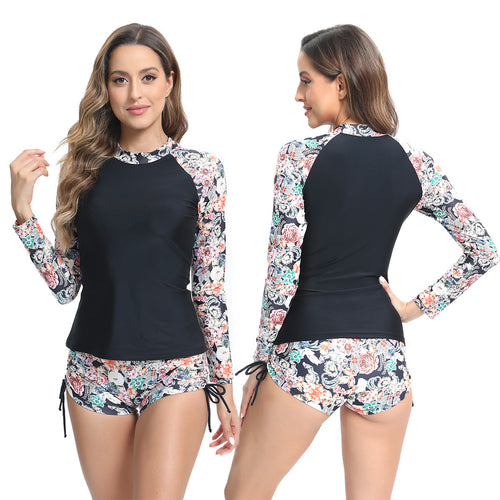 Damen UV-Schutz Rashguard-Set mit floralem Design Echo Archiv