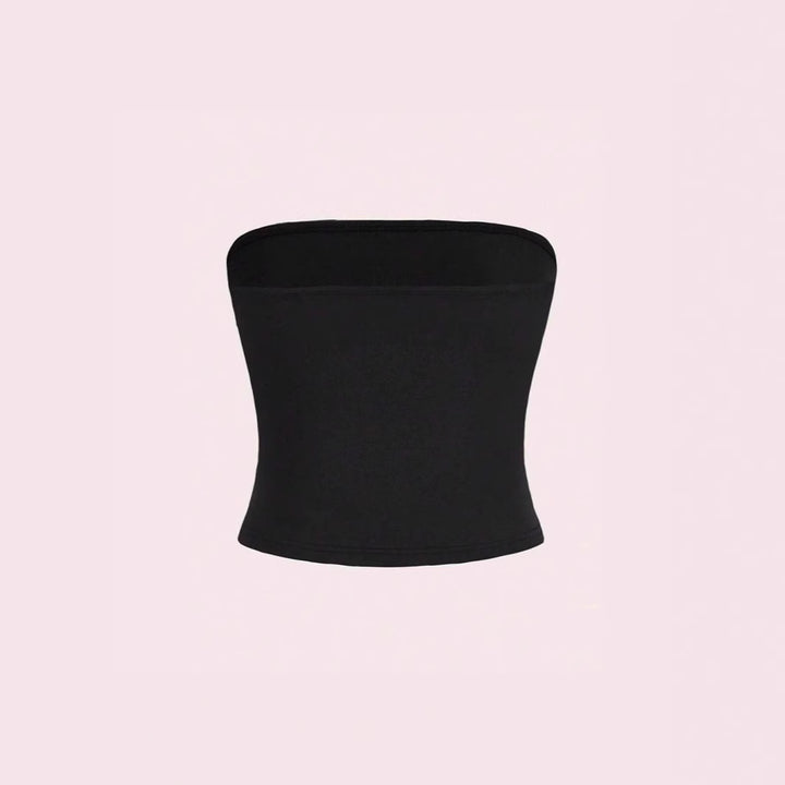 Damen Bandeau-Top mit romantischem Herzmotiv und Schleifendruck Echo Archiv