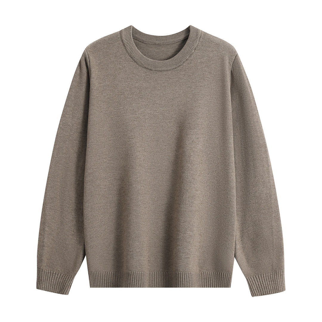 Unisex Oversize Rundhals-Pullover aus schwerer Baumwollmischung mit gerippten Bündchen Echoarchiv