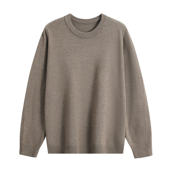 Unisex Oversize Rundhals-Pullover aus schwerer Baumwollmischung mit gerippten Bündchen Echoarchiv