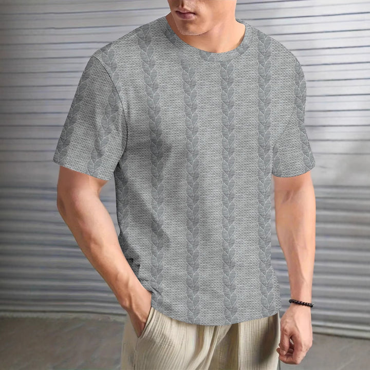 Herren lässiges T-Shirt mit strukturiertem Design Echoarchiv