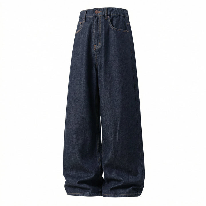 Damen Hochtaillierte Denim-Palazzohose mit extra weitem Bein und Five‑Pocket-Details Echo Archiv