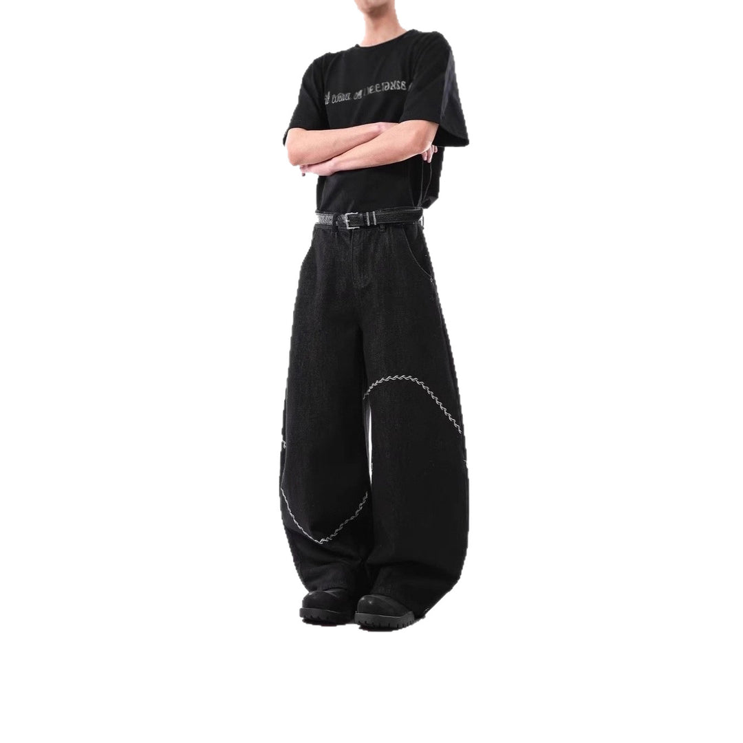 Herren Modische Weitbein-Hose mit einzigartigem Design Echoarchiv