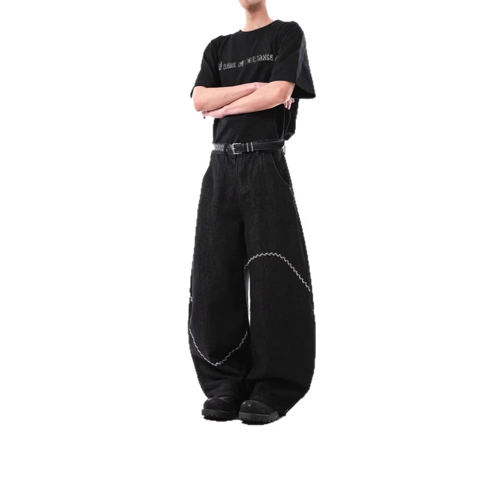 Herren Modische Weitbein-Hose mit einzigartigem Design Echoarchiv