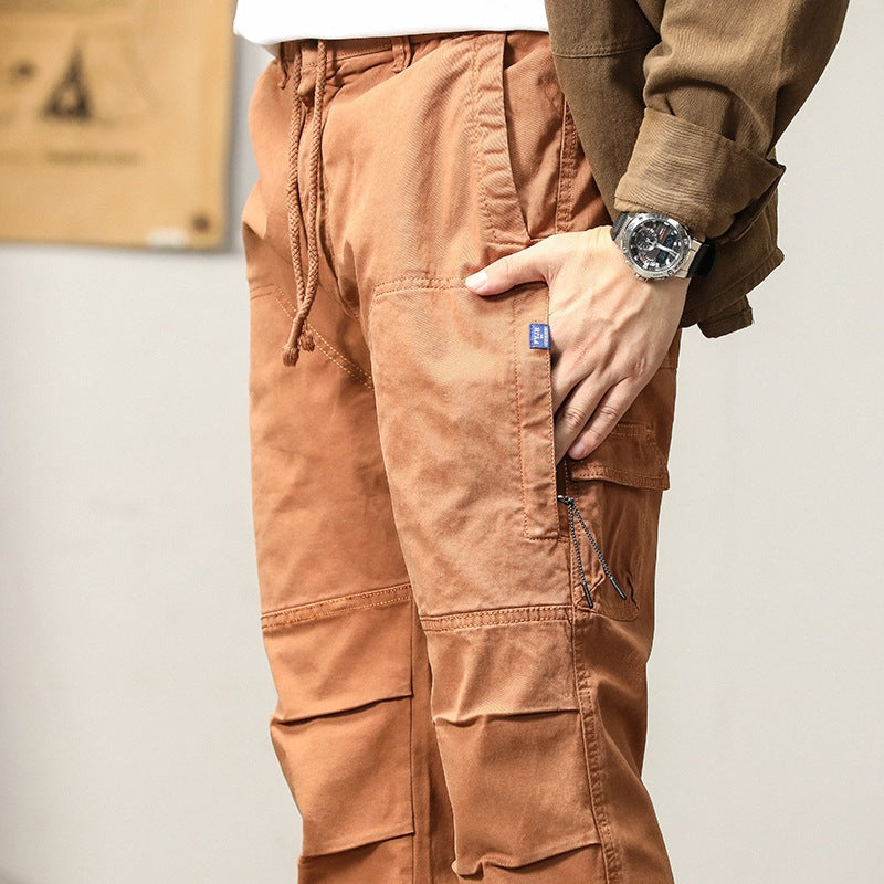Herren Cargo-Joggerhose mit Tunnelzug, elastischen Bündchen und verstärkten Kniepartien Echoarchiv
