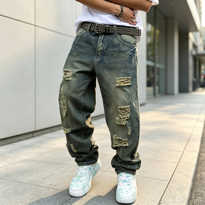 Herren Lässige Ripped Jeans Echoarchiv