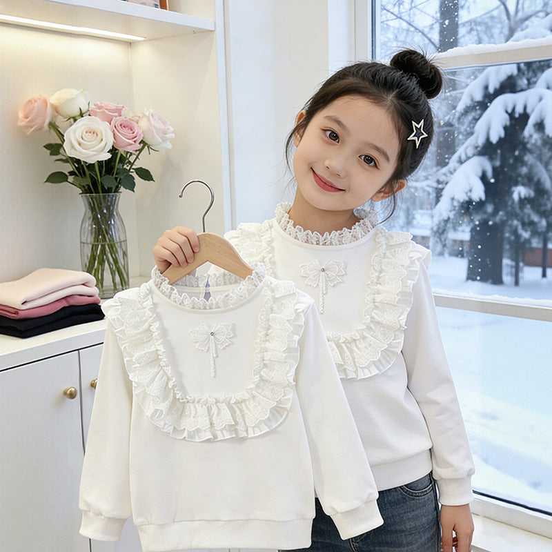 Mädchen Sweatshirt mit Rüschendetails Echo Archiv