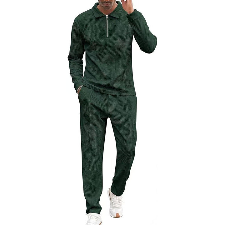 Herren lässiges Freizeit-Sweat-Set mit strukturiertem Obermaterial Echoarchiv