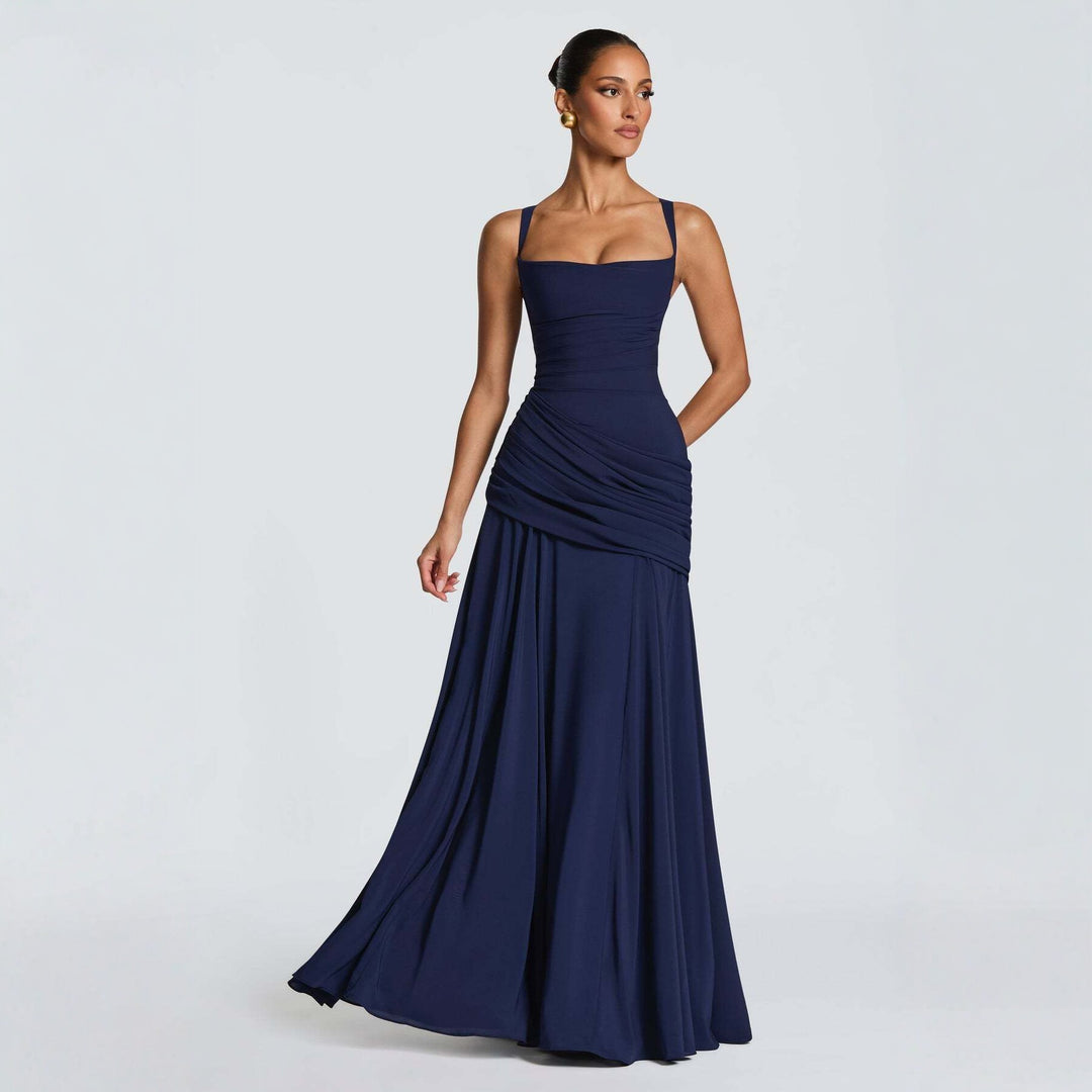 Damen Maxikleid mit innovativem Drapierungseffekt und elegantem Schnitt Echo Archiv