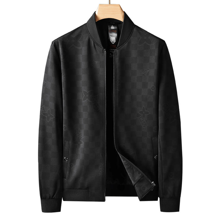 Herren Leichte Bomberjacke im Jacquard‑Monogramm mit Reißverschluss und Rippbündchen Echo Archiv