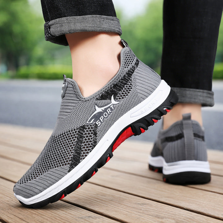 Unisex nan atmungsaktive Strick-Slip-On Trekkingsneaker mit flexibler EVA-Zwischensohle und griffiger Outdoor-Profilsohle Echo Archiv
