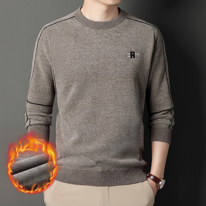 Herren hochwertige, atmungsaktive Strickpullover mit Rundhalsausschnitt Echoarchiv