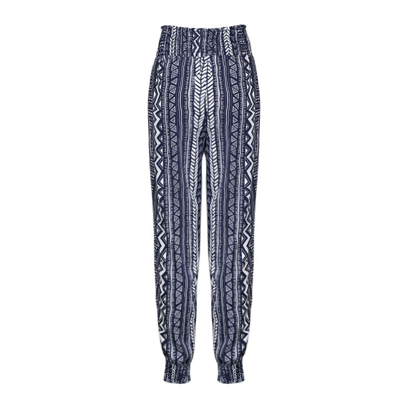 Damen Gemusterte Stretch-Hose Echo Archiv