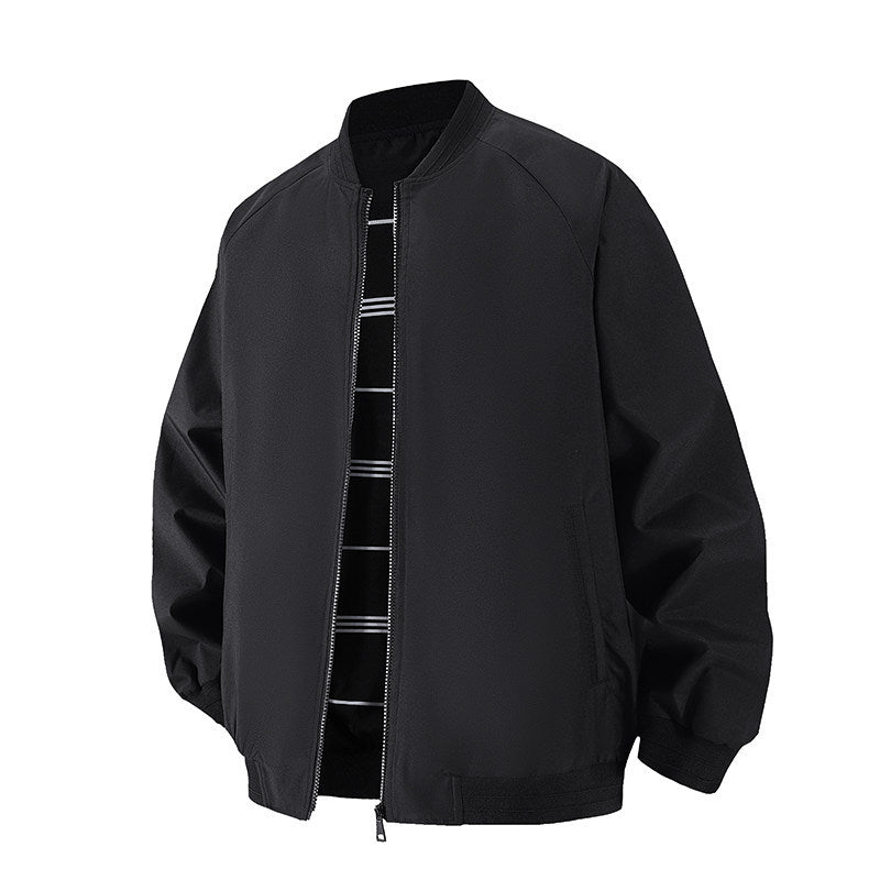 Herren Leichte Windbreaker-Bomberjacke mit Raglanärmeln, elastischen Bündchen und Zwei-Wege-Reißverschluss Echo Archiv
