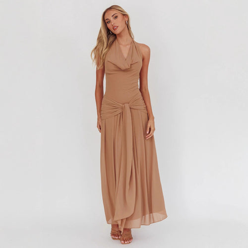Damen Elegantes langes Abendkleid mit raffiniertem Halternetz Echo Archiv