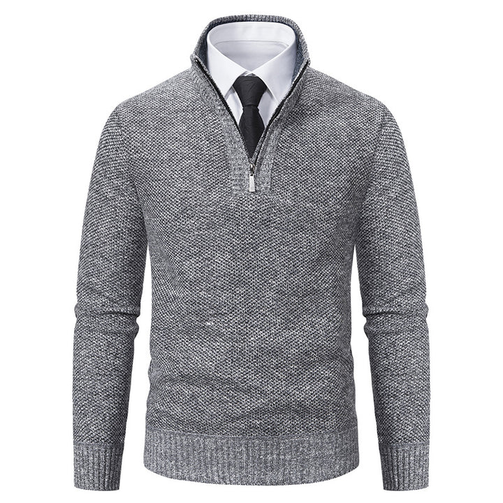 Herren Pullover mit modernem Reißverschluss und strukturierter Oberfläche Echoarchiv