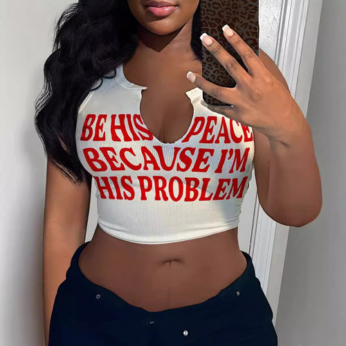 Damen Crop-Top mit auffälligem Schriftzug und lockerer Passform Echo Archiv
