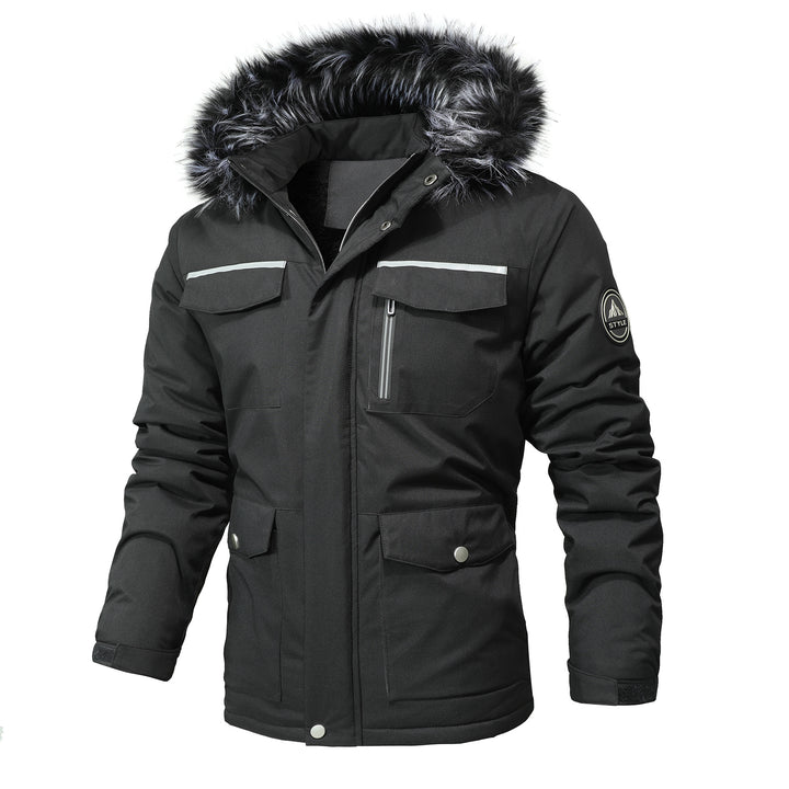 Herren Arctic-Parka mit abnehmbarer Kunstfellkapuze und verstärkten Utility-Taschen Echoarchiv