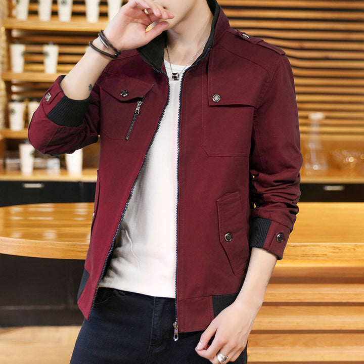 Herren modische Freizeitjacke mit vielseitigen Taschen Echoarchiv