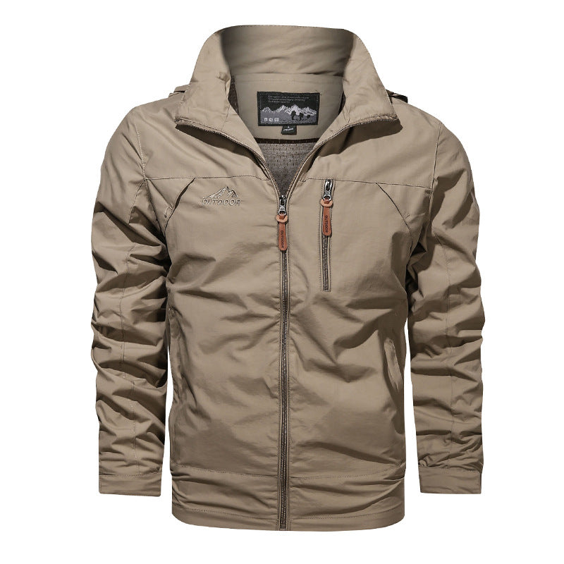 Herren nan leichte wasserabweisende Softshell Outdoorjacke mit Kapuze Brusttasche Echo Archiv
