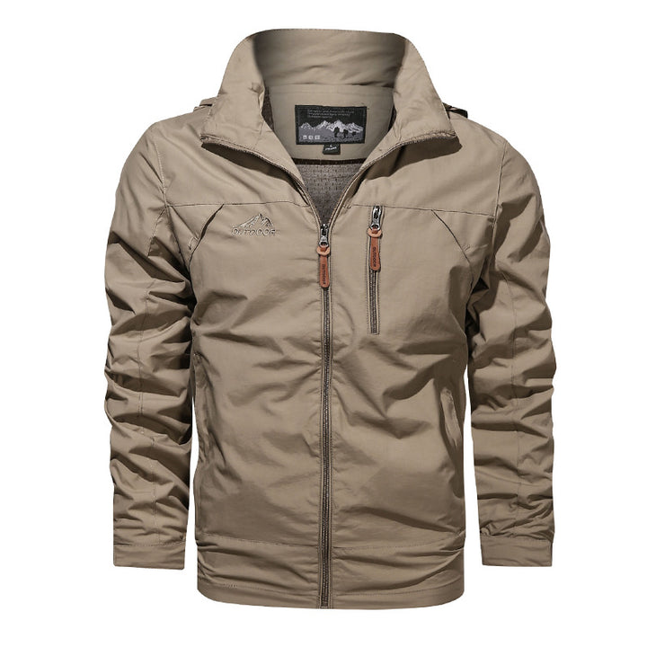 Herren nan leichte wasserabweisende Softshell Outdoorjacke mit Kapuze Brusttasche Echo Archiv