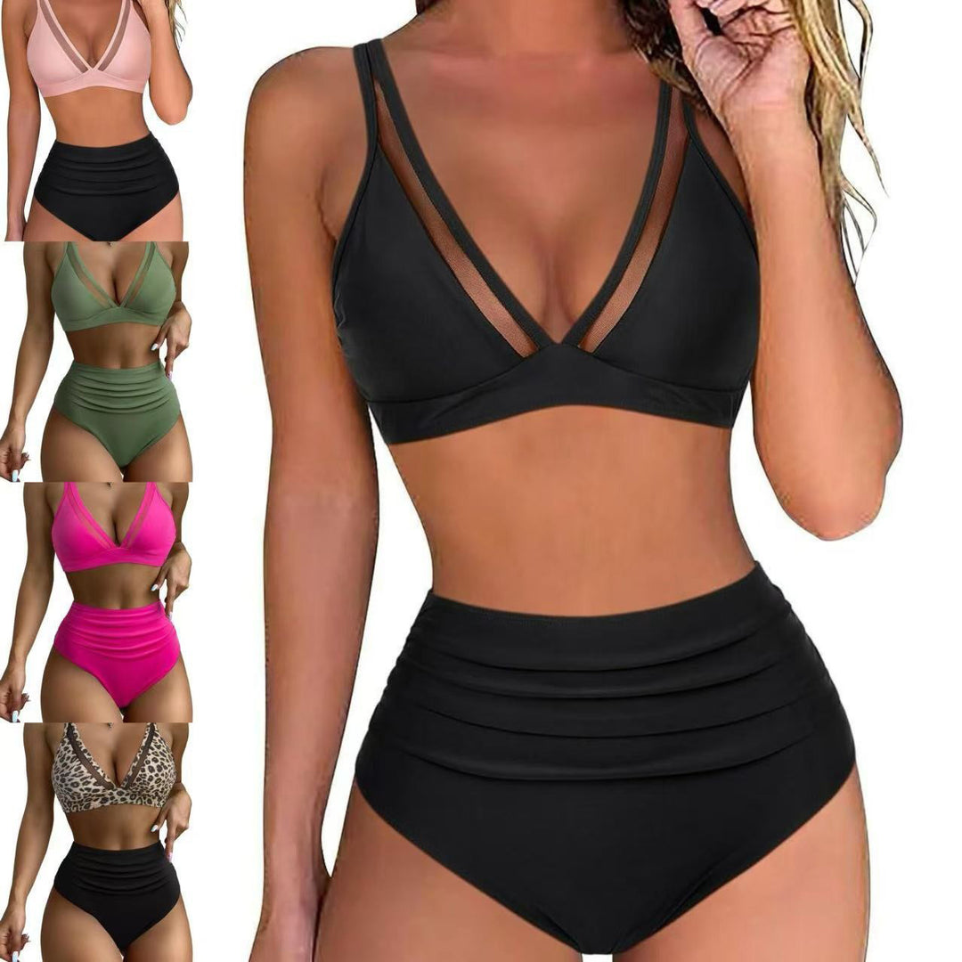 Damen Stylisches Bikiniset mit hohen Bündchen und raffinierten Schnürdetails Echo Archiv