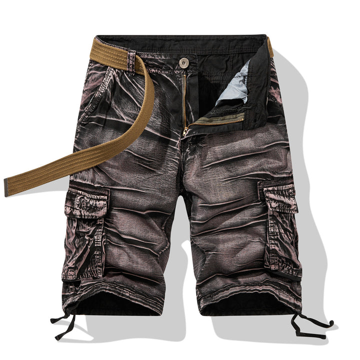 Herren Multifunktionale Cargo-Shorts mit seitlichen Taschen und verstellbarem Bund Echoarchiv
