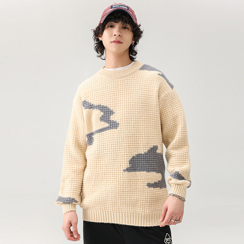 Herren Lässiger Strickpullover mit modischem Muster Echoarchiv