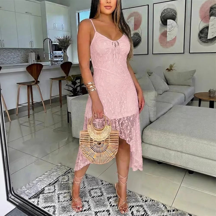 Damen Spitzenkleid mit romantischem Design und verstellbaren Spaghettiträgern Echo Archiv