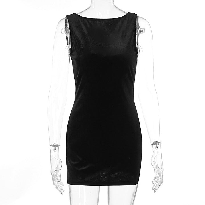 Damen Figurumspielendes Minikleid aus luxuriösem Samtstoff Echo Archiv
