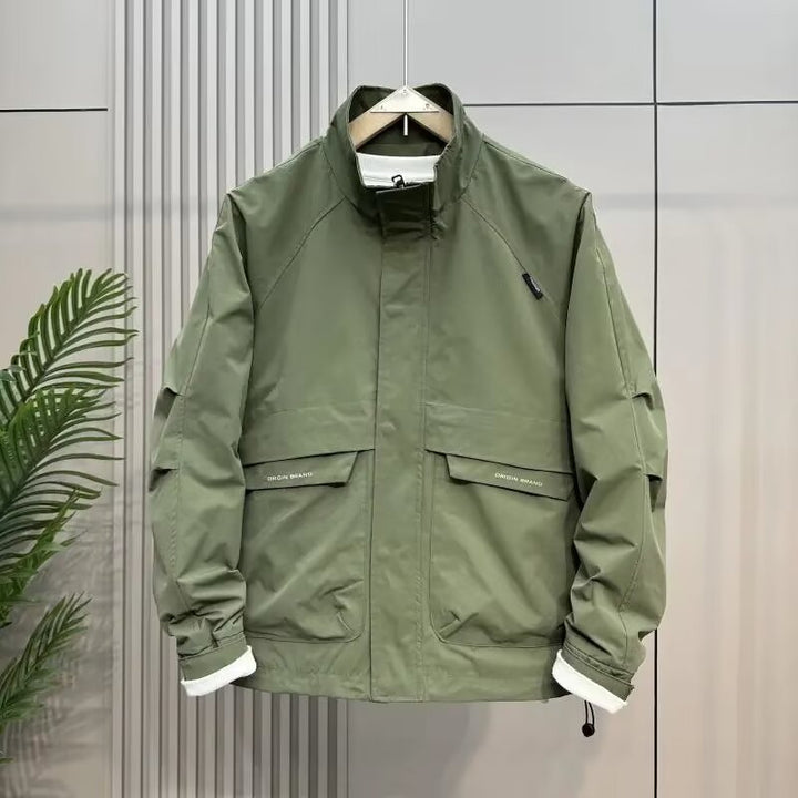 Herren wetterfeste Multifunktionsjacke mit hohem Kragen Echoarchiv