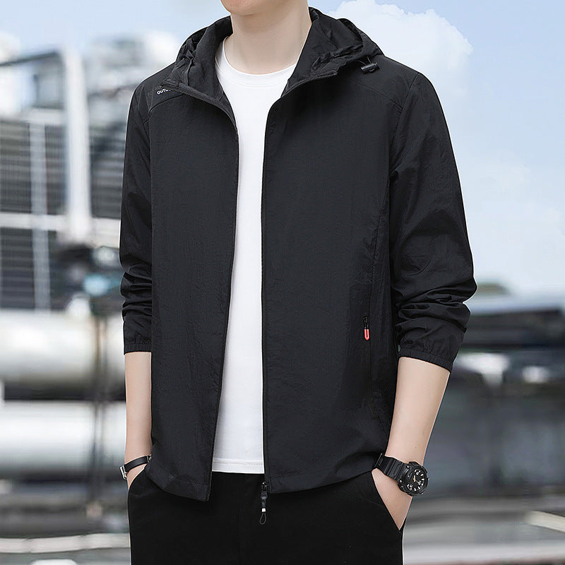 Herren Leichte wasserdichte Windjacke Echo Archiv