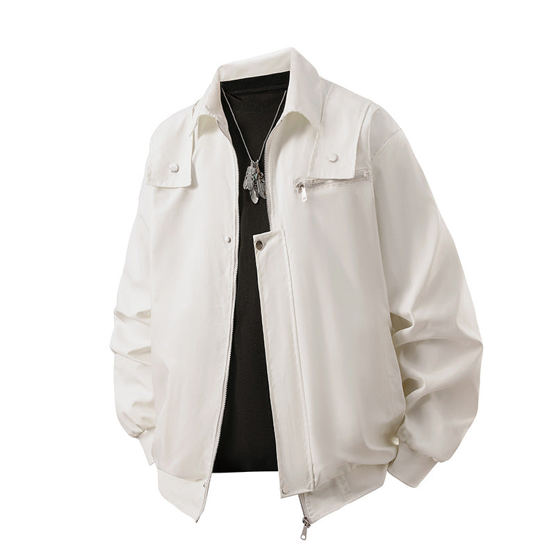 Men's technical lightweight water-resistant bomber jacket with zip chest pocket – Brevano