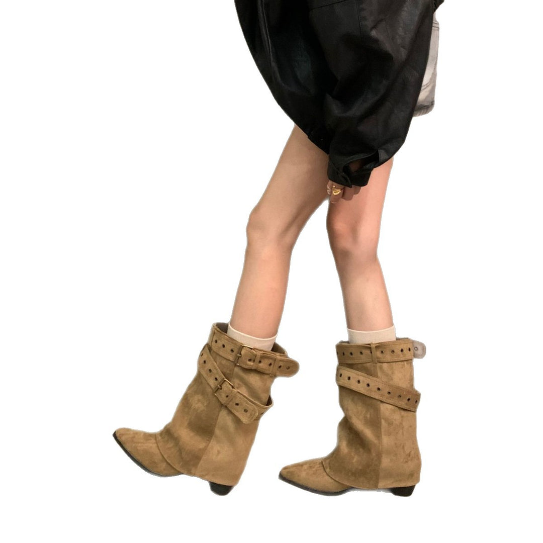 Damen Elegante Stiefeletten mit Riemen-Dekor Echo Archiv