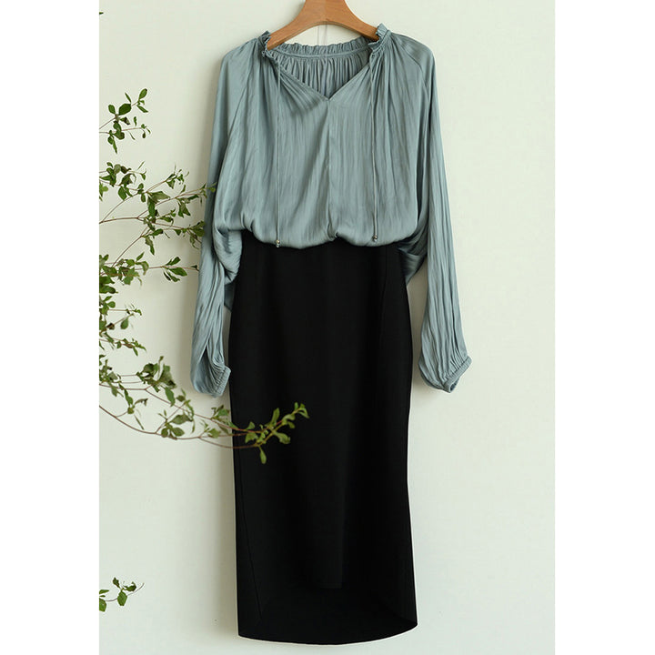 Damen Taillenhoher Midirock mit asymmetrischem Saum & figurformenden Seitennähten Echo Archiv