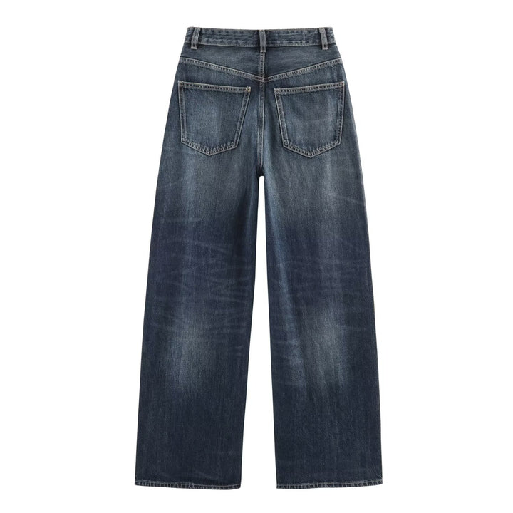 Damen Jeans mit hohem Bund und weitem Bein Echoarchiv