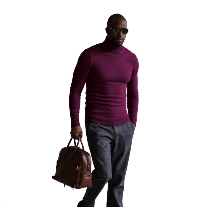 Herren rollkragen pullover mit feiner Struktur Echoarchiv
