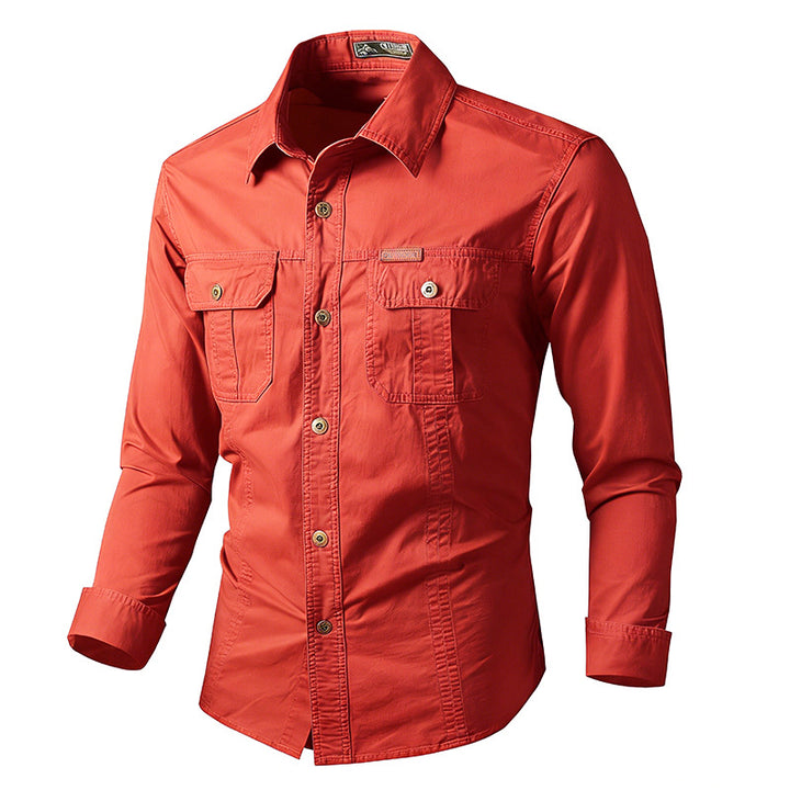 Herren nan leichte Overshirt-Jacke mit Klappbrusttaschen und klassischem Hemdkragen Echo Archiv